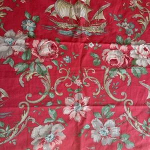 Floral Red and Green Home Design Fabric